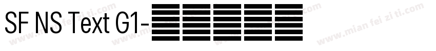 SF NS Text G1字体转换